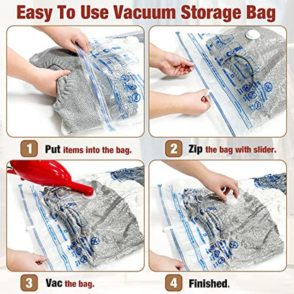 Vacuum Storage Bags, 10 Large Vacuum Seal Bags for Clothing - size: 10-Large