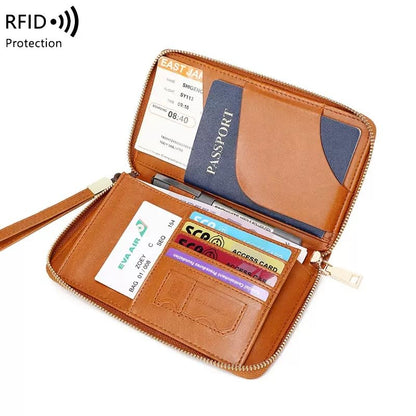 다기능 RFID 여권 지갑, 블랙., 패션 - color: 블랙.