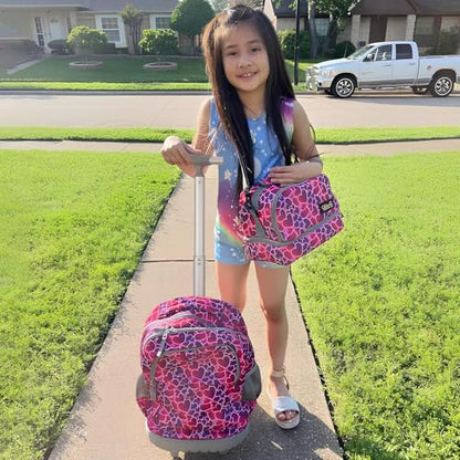 Tilami Rolling Backpack for Boys and Girls,Hearts - color: Hearts