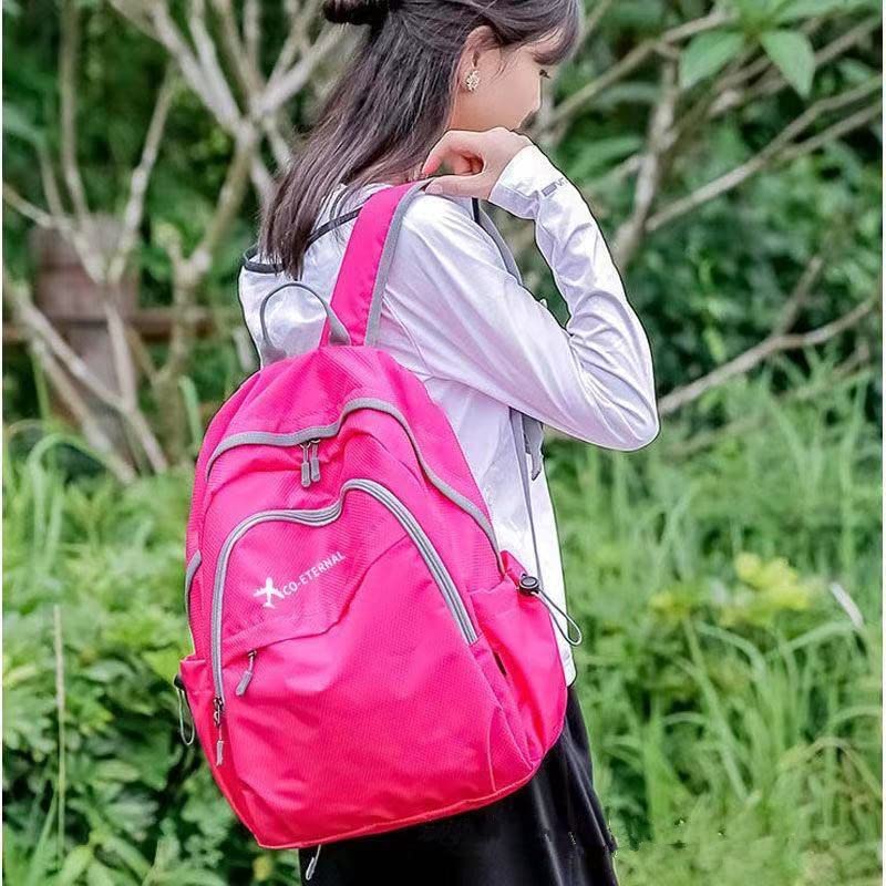 Geboldil Men's and women's lightweight foldable hiking travel backpack, waterproof camping backpack - color: Orange