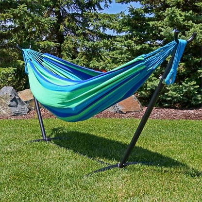 Sunnydaze Brazilian Double Hammock Without Stand, Portable, Oasis - color: Oasis
