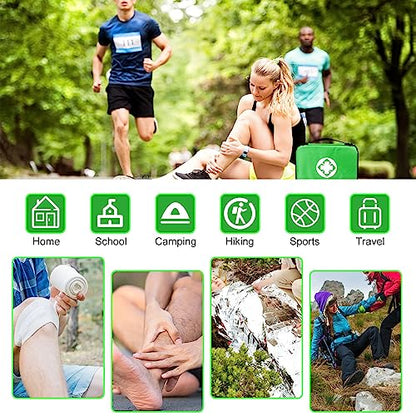 First Aid Kit 300PCS Car Home Camping Essentials Green 1st Aid - color: Green-300pcs