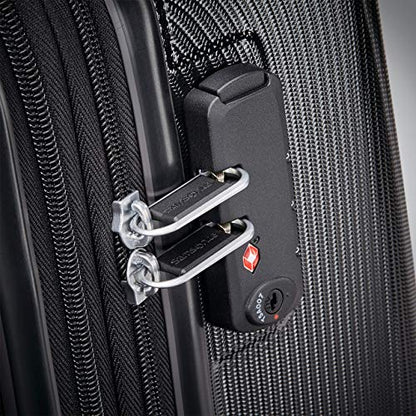 Samsonite Winfield 3 DLX Hardside Expandable Luggage with Spinners, Black, Carry-On 20-Inch - color: Black, size: Carry-On 20-Inch