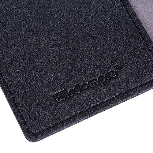 Wisdompro 2 Pack 3.5" x 5.5" Journal Cover for Field Notes Notebooks, Black - color: Black