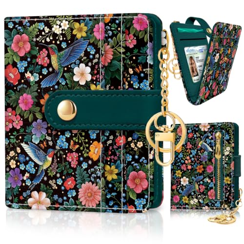 Jogjam Bird Floral Small Women Wallet, Rfid Slim Compact Credit Card Holder - color: Birds and Flowers