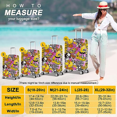 Luggage Cover for Suitcase Protector Fits 20 24 28 Inch Suitcases - color: Pink