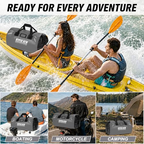 60L Waterproof Bag,Waterproof Dry Bag for Men & Women,Grey - color: grey