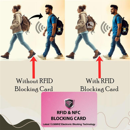 SaiTech IT 10 Pack RFID Blocking Card for Credit Debit ID Card, Pink - color: Pink