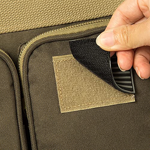 Tactical Range Duffel Heavy Duty Military Molle Gear Travel Sports Gym Bag Lockable Zippers with US Flag Patch (27 In Khaki) - size: 27 Inch Khaki