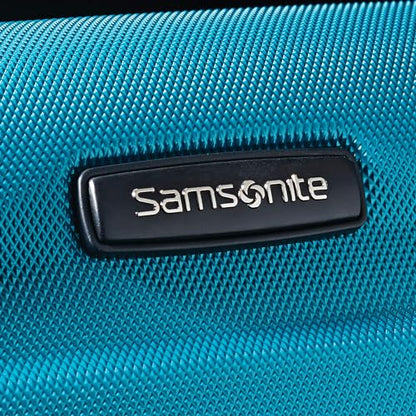 Samsonite Omni PC Hardside Expandable Luggage with Spinner Wheels, Caribbean Blue, Checked-Medium 24-Inch - color: Caribbean Blue, size: Checked-Medium 24-Inch