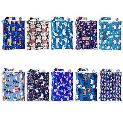 Flockthree Waterproof Baby Changing Pad with Storage Bag (43.3" X 28.7") Washable Wipeable Reusable Leak Proof Diaper Travel Mat Station Changing Mattress Liner Cribs Bed Cover, Flying Animals - color: Hot Air Balloon, size: Large (43.3 x 28.7 Inch)