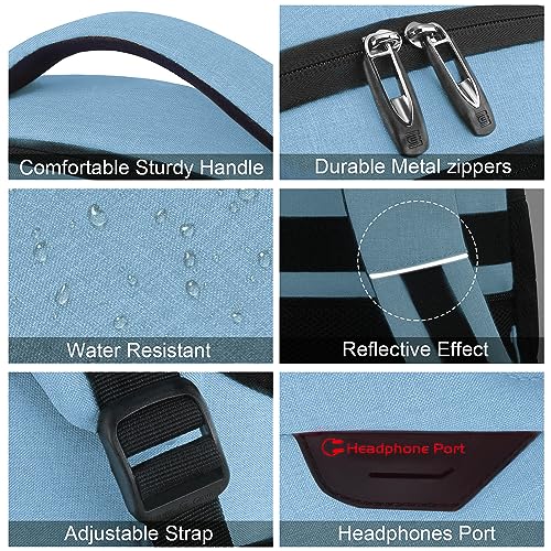 Volher Laptop Backpack,Business Travel Anti Theft Slim College Backpack - color: Pale Blue, size: 15.6 Inch, style: Laptop