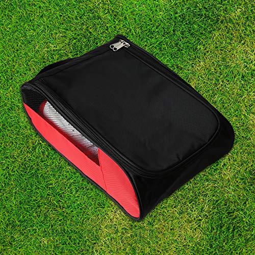Outdoor Golf Shoes Bags Travel Mesh Zippered Sport Shoe Bag Red - color: Red