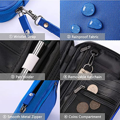 VanFn RFID Travel Passport Wallet, Family Passport Holder, Trip Document Organizer P.Travel Series (Nylon - Blue) - color: Blue