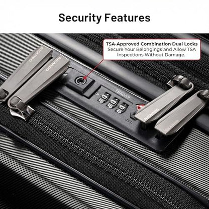 Ricardo Beverly Hills Brentwood Hardside Luggage Collection – Expandable Suitcases with Wheels and TSA Lock, 3-Piece Set with FastAccess Carry-on, Onyx - color: Onyx, size: 3-Piece Set (21" FastAccess Carry-on, 25" & 29")