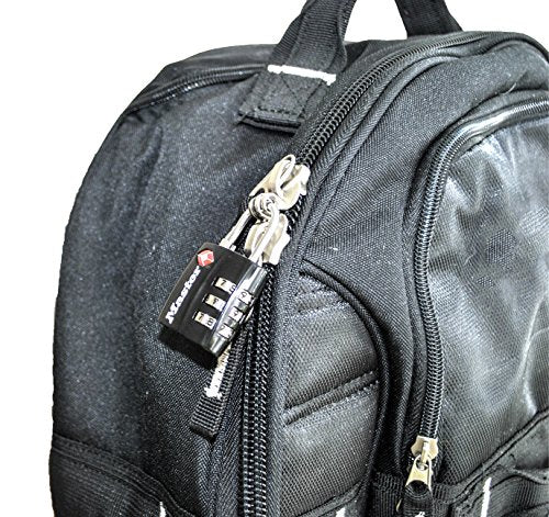 Master Lock 4680DBLK TSA-Approved Luggage Lock, 1-3/16-in. Wide, Black (Pack of 2) - size: 2 Pack