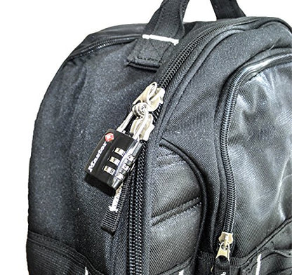 Master Lock 4680DBLK TSA-Approved Luggage Lock, 1-3/16-in. Wide, Black (Pack of 2) - size: 2 Pack
