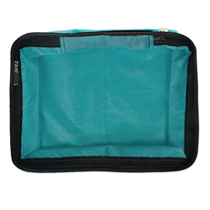 TraveltoGO 4-Piece Mesh Travel Packing Organizer Cube Set, Blue - color: Sky Blue