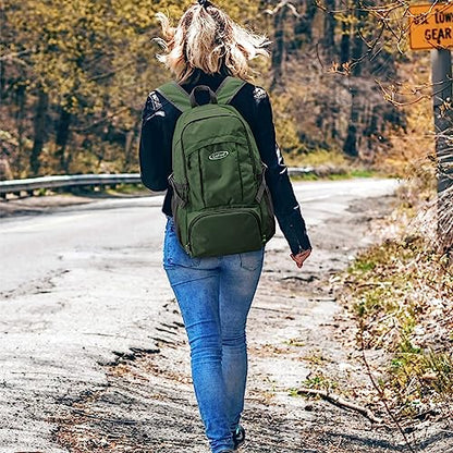 G4Free 40L Lightweight Packable Hiking Backpack, Waterproof Travel Daypack - color: Green