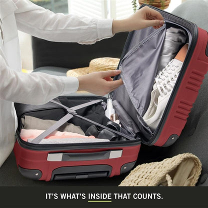 Kenneth Cole REACTION Out of Bounds Lightweight Hardshell 4-Wheel Spinner Luggage, Scarlet Red, 28-Inch Checked - color: Scarlet Red, size: 28-Inch Checked