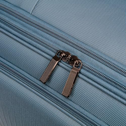 Sharper Image Odyssey 2-Piece Set (21.5" & 29") Expandable 8-Wheel Spinner Carry On and Large Checked Luggage Set, Bluefin - color: Bluefin, size: 2-Piece Set