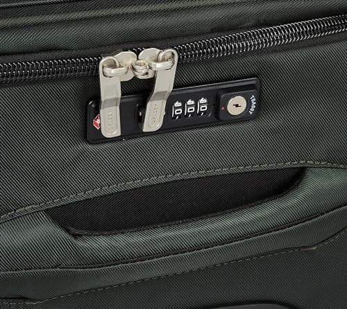 DELSEY PARIS Sky Max 2.0 Softside Expandable Luggage with Spinner Wheels, Green, Checked-Medium, 24 Inch - color: Green, size: Checked-Medium, 24 Inch