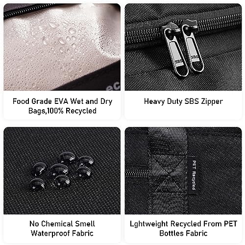 ECOHUB For Spirit Airlines Personal Item Bag 18x14x8 Travel Duffel Bags with Laptop Compartment & Shoe Bag Underseat Carry on Handbag with Wet Pocket, 30L (Black) - size: 18 inch underseat