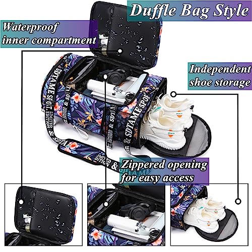 Gym Duffle Bag Backpack,4‑Way Waterproof with Shoe Compartment Travel Laptop - color: Orange