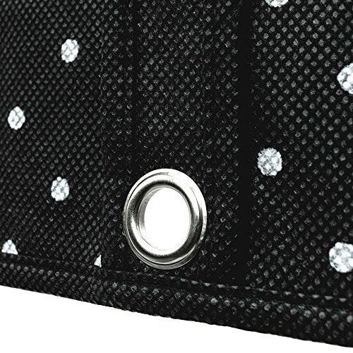 Hangerworld Breathable Garment Bag 100 cm Black White Polka Dot Clothes Cover