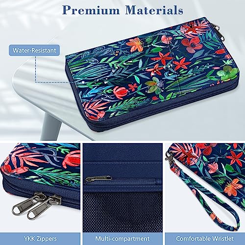 FINTIE Family Passport Holder Wallet Travel Document Organizer Clutch Bag - color: Jungle Night
