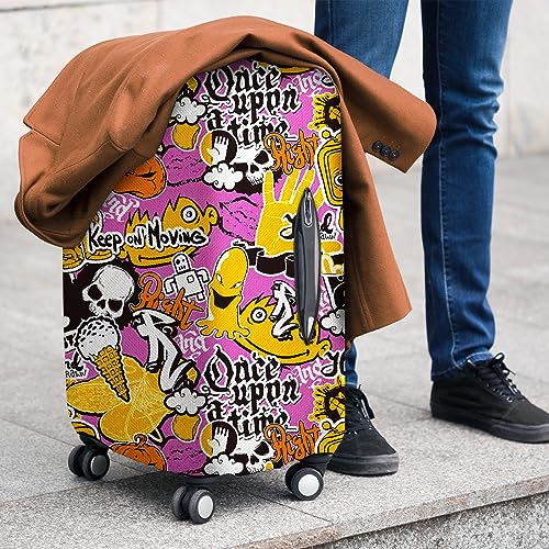 Luggage Cover for Suitcase Protector Fits 20 24 28 Inch Suitcases - color: Pink