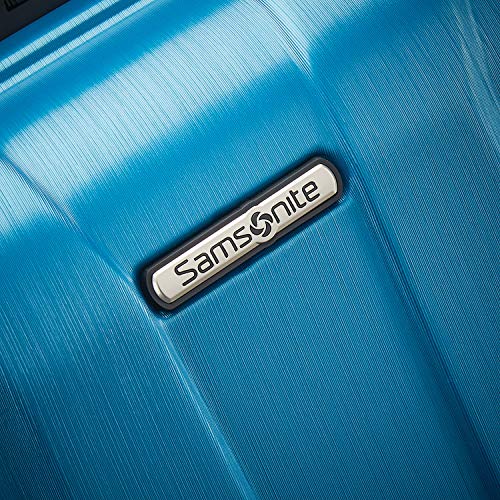 Samsonite Centric 2 Hardside Expandable Luggage with Spinner Wheels, Caribbean Blue, Checked-Medium 24-Inch - color: Caribbean Blue, size: Checked-Medium Spinner