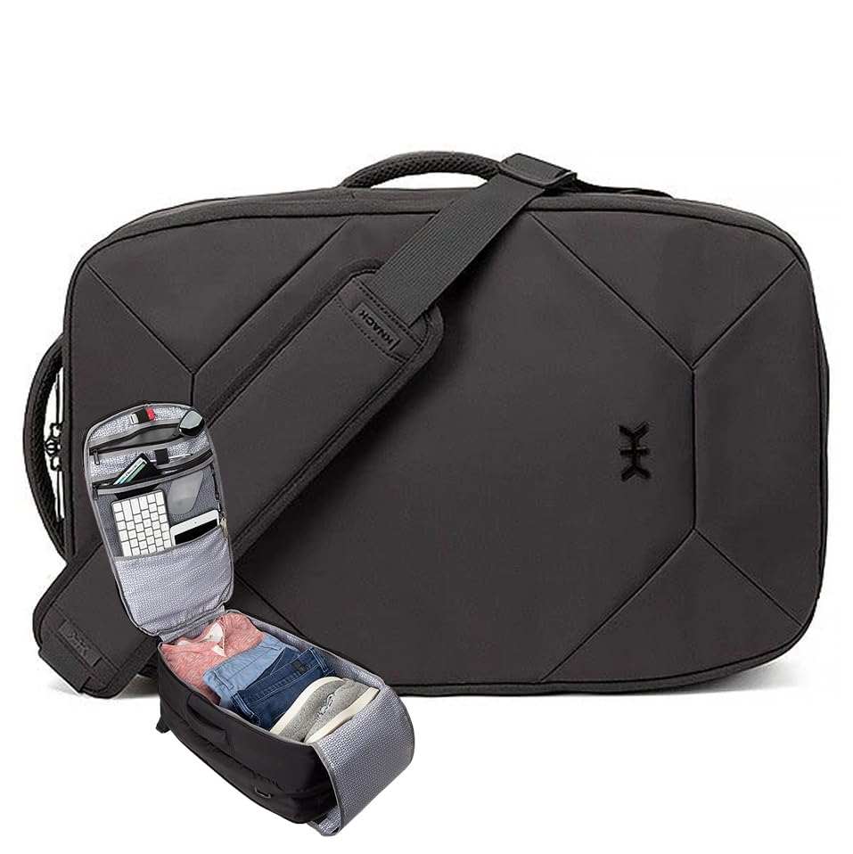Knack Convertible Travel Duffel Backpack, 15.6-Inch Laptop, 24L-40L - color: Midnight Black, style: Convertible Duffel