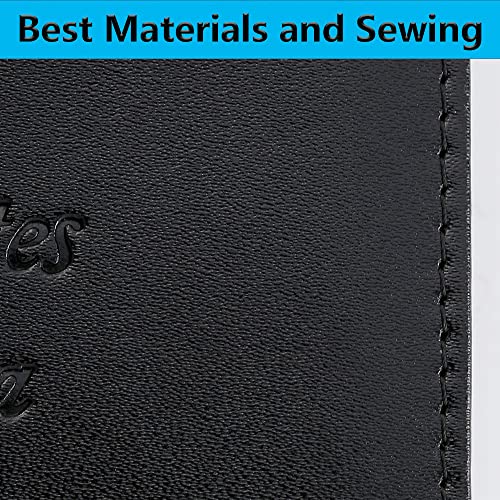 Passport Holder Cover Wallet RFID Blocking, Travel Essentials - color: Black