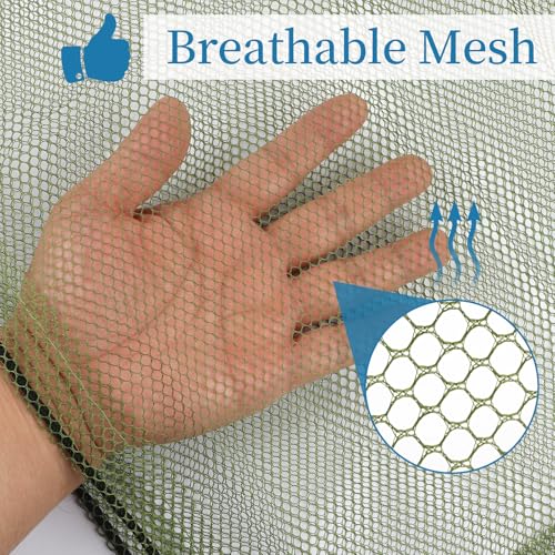 6 Pack Mesh Drawstring Bags with Lock, 14x17 for Gym, Beach, Laundry - color: Green
