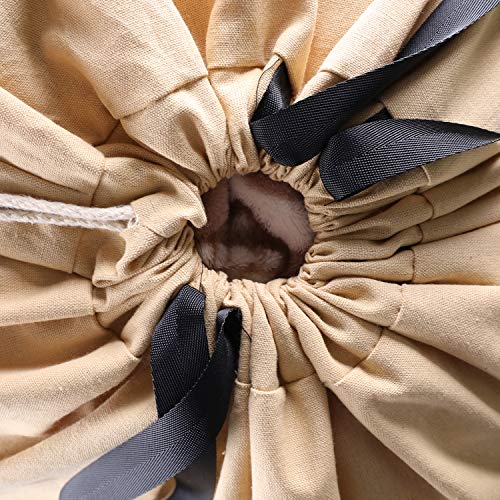SWISSELITE Heavy Duty Laundry Bag, Large Travel Dirty Clothes Bag - color: Khaki