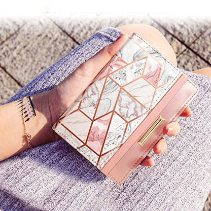 Coco Rossi Passport Holder for Travel Women Slim RFID Passport Cover Wallet - color: Gold Line