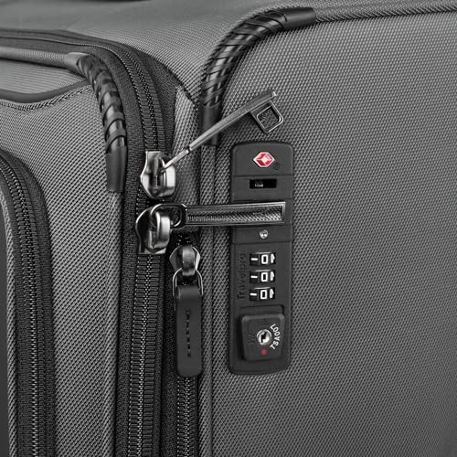 Travelpro Crew Classic Softside Checked Luggage, Grey, 25-Inch - color: Titanium Grey, size: Checked Medium