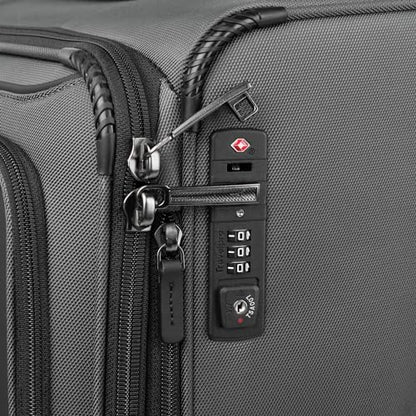 Travelpro Crew Classic Softside Checked Luggage, Grey, 25-Inch - color: Titanium Grey, size: Checked Medium