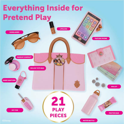 Disney Princess Style Collection Deluxe Tote Bag Toy Purse Set (21pc) - style: Tote Bag