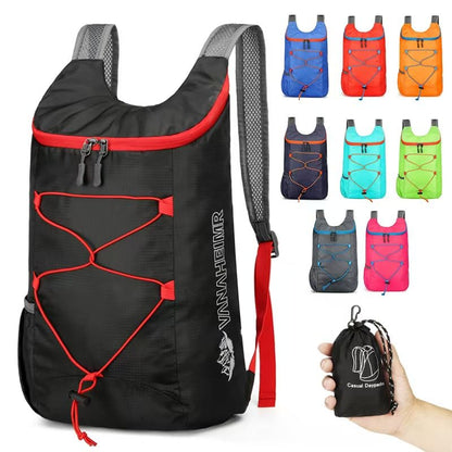 1PC Multifunctional Outdoor Folding Backpack - Lightweight, Waterproof, Durable for Hiking, Riding, and Travel, Gray - color: Gray