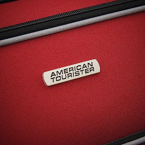 American Tourister Fieldbrook XLT Softside Upright Luggage, Red/Black, 3-Piece Set (BB/21/25) - color: Red/Black, size: 3-Piece Set (BB/21/25)