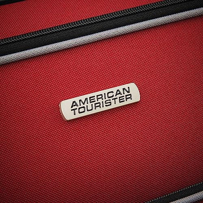 American Tourister Fieldbrook XLT Softside Upright Luggage, Red/Black, 3-Piece Set (BB/21/25) - color: Red/Black, size: 3-Piece Set (BB/21/25)