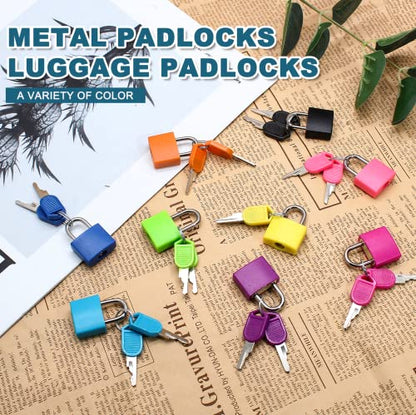 Litoexpe 10 Pcs Small Colored Padlocks with Keys - style: 10-Pack 10 Color