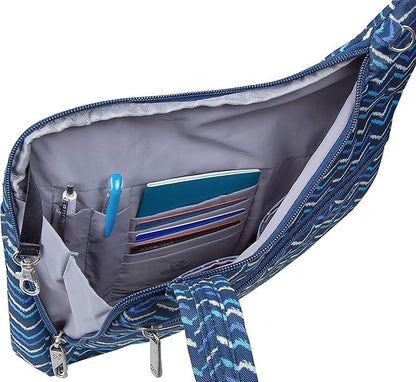 Travelon Anti-Theft Classic Crossbody Bag - color: V-stripe