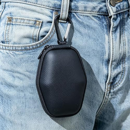 Unisex Semi-Hard Shell Folding Eyeglasses Cases With Clasps - color: Black