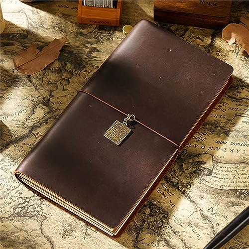 Genuine Leather TN Travel Notebook Protective Cover Journal Sketchbook Planner Agenda Diary Personal Organizers Noteboo (Coffee Standard) - color: Coffee Standard