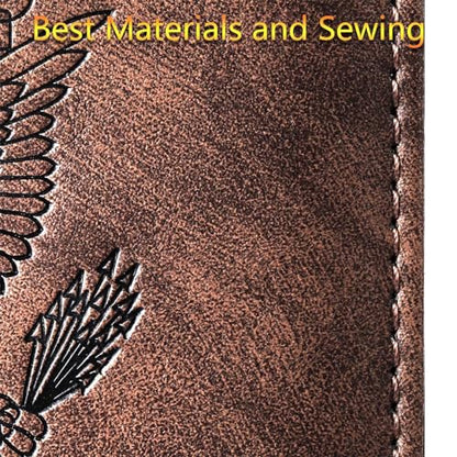 LOHASLIFE Passport Holder for Travel, Rfid Blocking Passport Cover Wallet - color: 120#Coffee