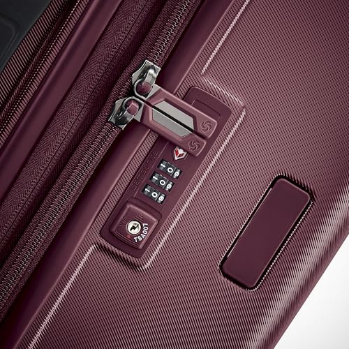 Samsonite Stryde 2 Hardside Expandable Luggage with Double Spinner Wheels, Medium Glider, Merlot - color: Merlot, size: Checked-Medium Spinner