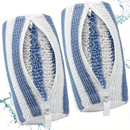 2 Pack Shoe Washing Machine Bag, Shoe Mesh Laundry Bags for Sneakers - color: Bluewhite